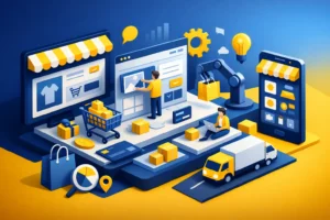 Dashboard di un e-commerce personalizzato con analisi delle vendite e design ottimizzato per mobile.